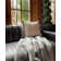 Cozy Faux Rabbit Fur Area Rug Machine Washable Rug in Gray
