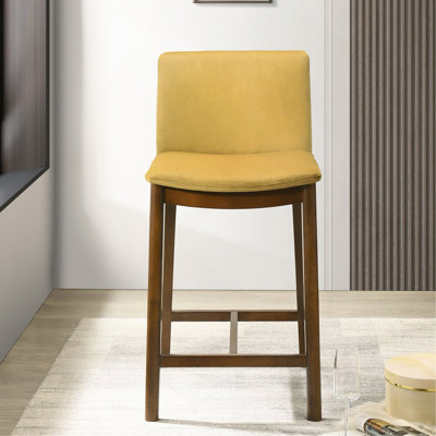 Chaise de comptoir en cuir végétalien Shannon