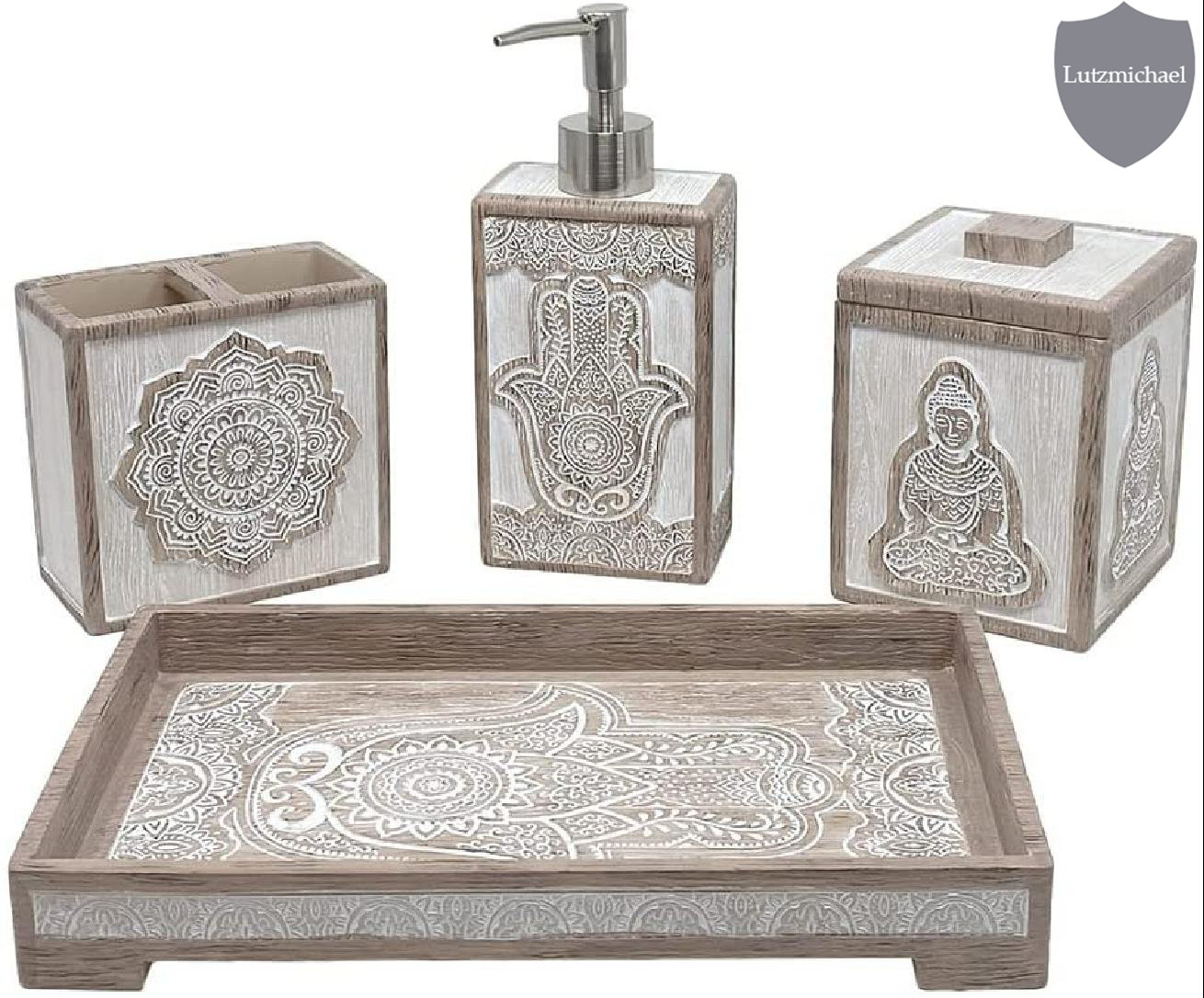 Bungalow Rose Gift Apartment Necessities 4 Piece Bathroom Accessory Set