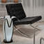 Fauteuil d'appoint inclinable en cuir noir-967655244
