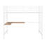 Lit mezzanine simple en métal avec bureau et grille en métal-1321406750