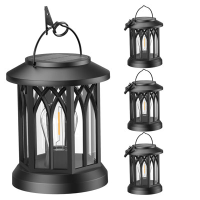 Solar Lanterns Outdoor, 4-Pack,
