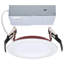10 Watt LED Fire Rated 4 Inch Direct Wire Slim Fit Step Baffle Downlight Round Shape White Finish CCT Selectable 120 Volts Dimmable