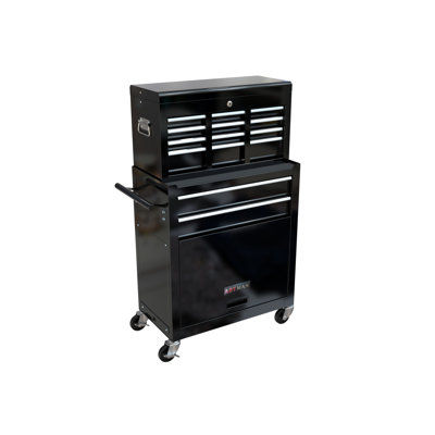 Coffre à outils roulant à grande capacité avec roulettes et tiroirs, armoire de rangement pour outils à 8 tiroirs
