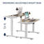 Bureau à hauteur réglable électrique blanc et chêne de 55 po x 24 po pour bureau à domicile et bureau-1441180995