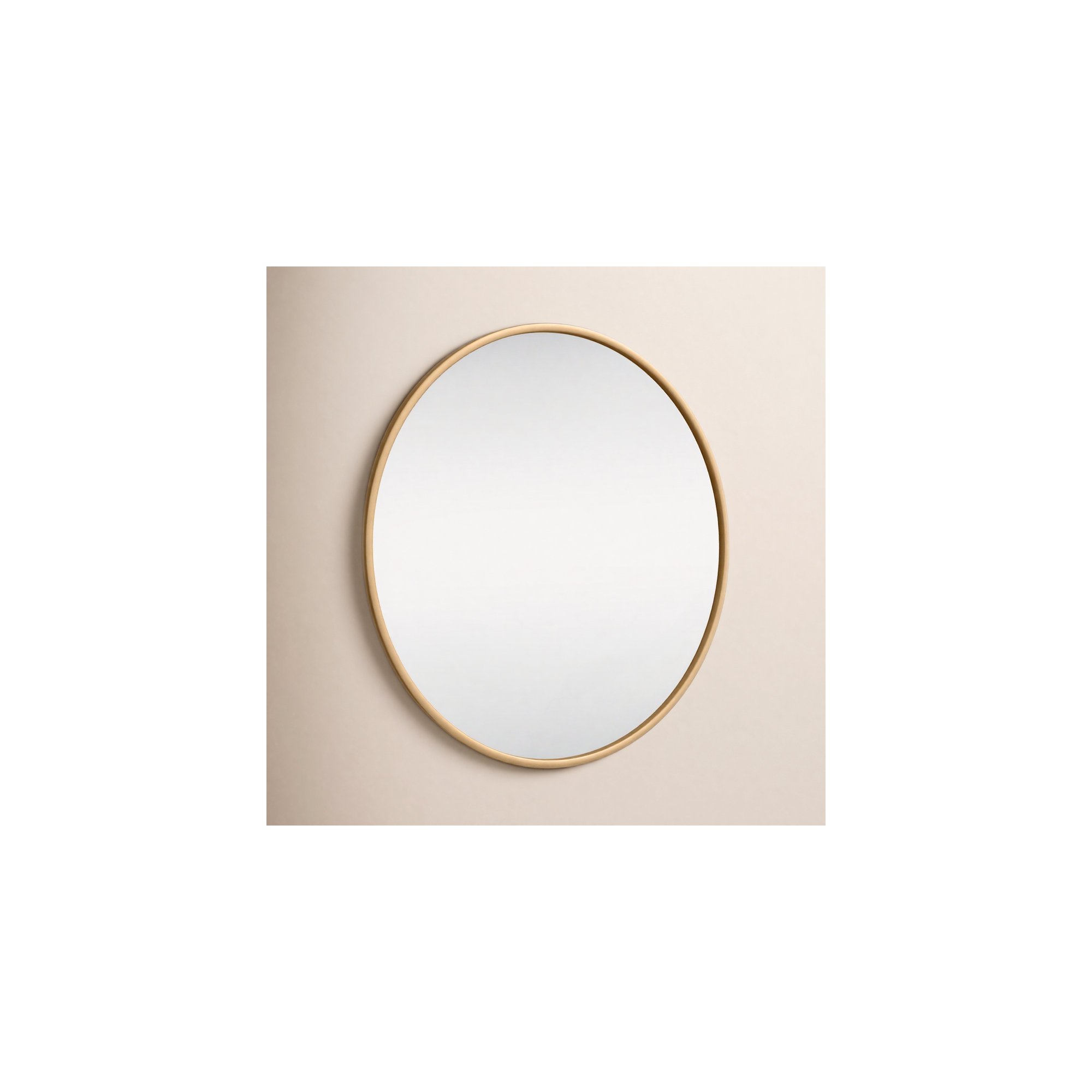 Sabine Metal Round Wall Mirror, 48" x 48", Brass