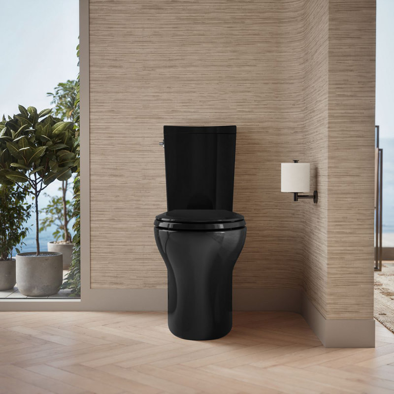 Persuade Comfort Height Elongated Chair Height Toilet Bowl, Matte Black