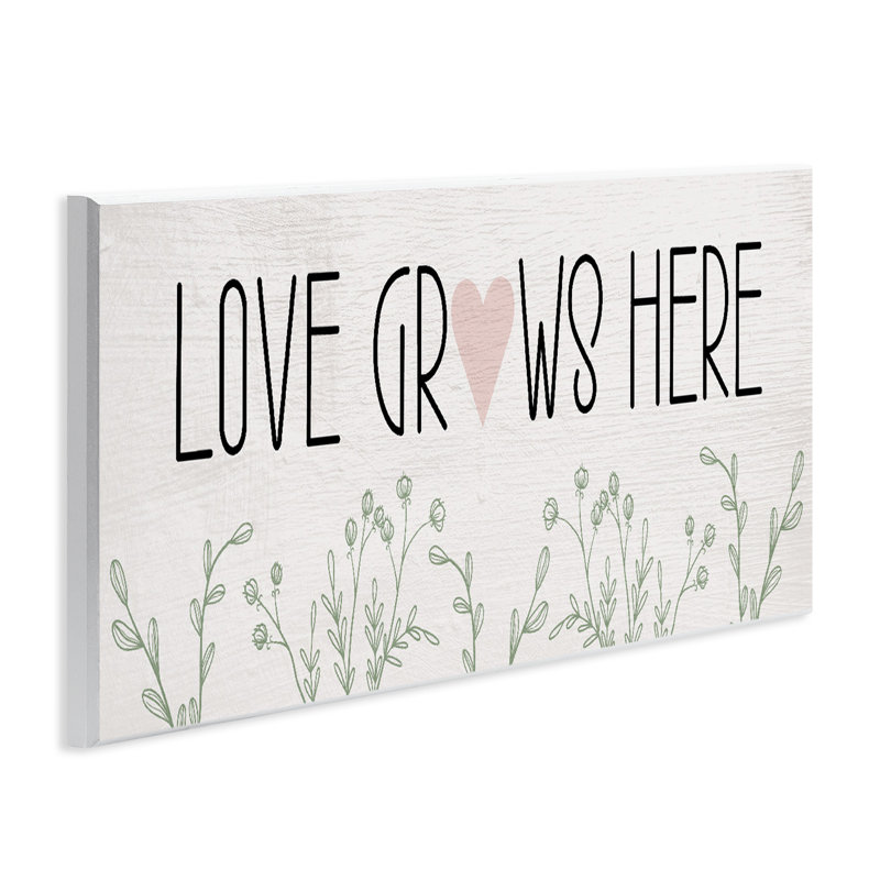 Plaque murale Subtle Love Grows Here, design par Lil 'Rue