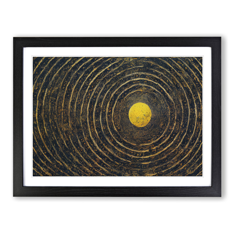 Abstract Sunset Sun Vol.6 - Framed Print, Black Framed, 46cm H x 64cm W x 2cm D