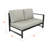 Oltjana Right Arm Outdoor Loveseat With Sunbrella Cushions-124071211-122444630