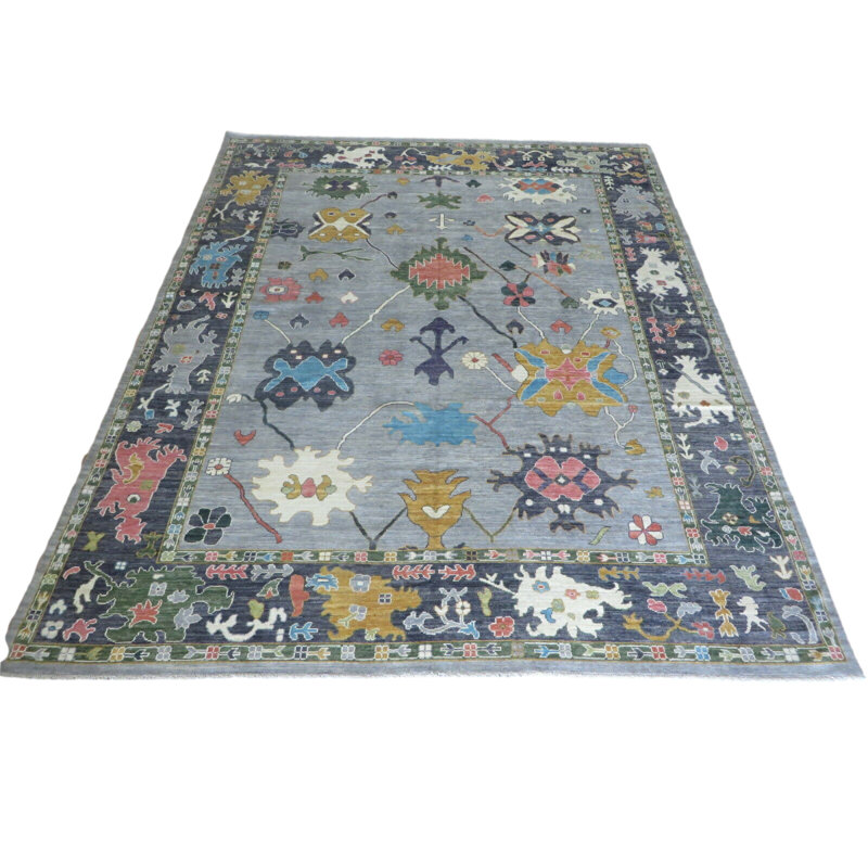 Tapis oriental turc coloré noué à la main 12 x 14 pi 10 po 02AB6A1489534B64AA13B957E71ACB14