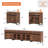 4 In 1 Sideboard Buffet Cabinets With Glass Doors And 2 Drawers, Modern Sideboard Credenza With Adjustable Shelf And Metal Base, Coffee Bar Cabinet Storage Cabinet-1654897067