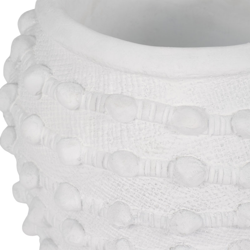 Pot à fleurs Wrought Studio ™, blanc, H 9 po x l 9 po x P 9 po