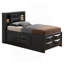 Lit double élégant avec rangement contemporain