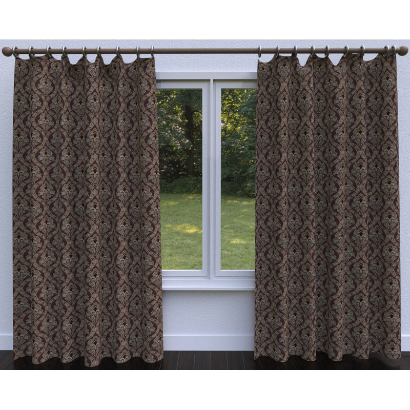 Brocart brodé, Brun / Gris