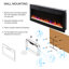 Cheminée électrique ultra-mince 127 cm (50 pouces), télécommande, flammes variées et combinaisons, puissance de 5 000 BTU/h, 11 niveaux de température, écrans multicolores encastrés faciles à utiliser, 1 400 W de réglages de température, construction
