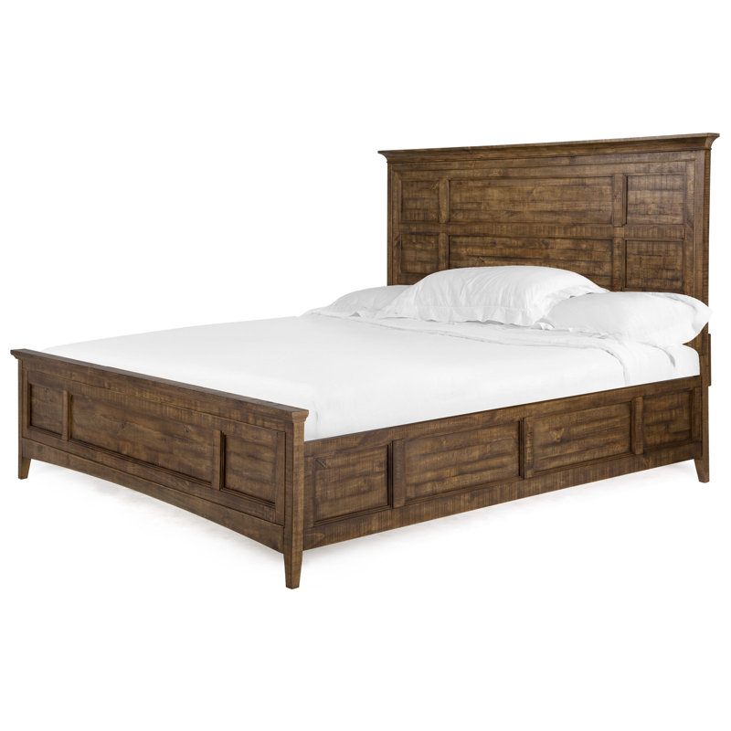 King Panel Bed, Brown, King