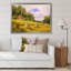 Petite maison dans la campagne pendant la récolte - reproduction sur toile-67389321-67389324