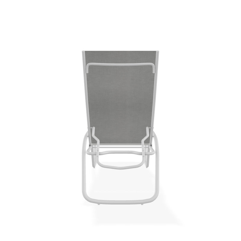 Outdoor Rust-Resistant Metal Chaise Lounge, Alloy Sunbrella®, Textured White