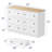 6 Drawers Dresser, 47" Wide Modern Chest Of Drawers, Farmhouse Dresser Tv Stand Storage Cabinet, Wood Drawer Organizer For Bedroom, Living Room, Hallway, White-117809937