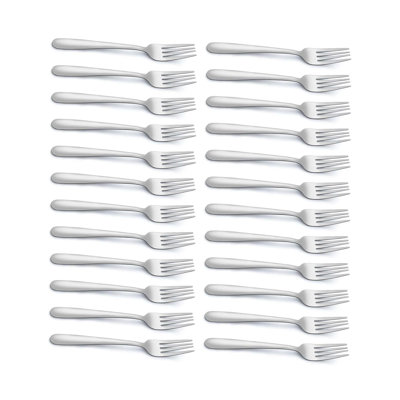Didadi 7.1 Inch Forks Silverware, 24-pcs Dinner Forks, Silverware Forks, Stainless Steel Forks, Mirror Polished Forks Silverware Set, Forks Use For Home, Kitchen Or Restaurant, Dishwasher Safe