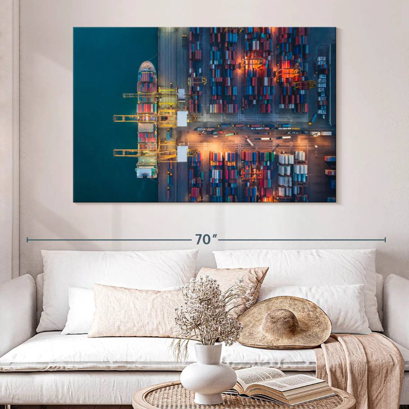 Mehar Container Cargo Ship Port, 34" H x 51" W