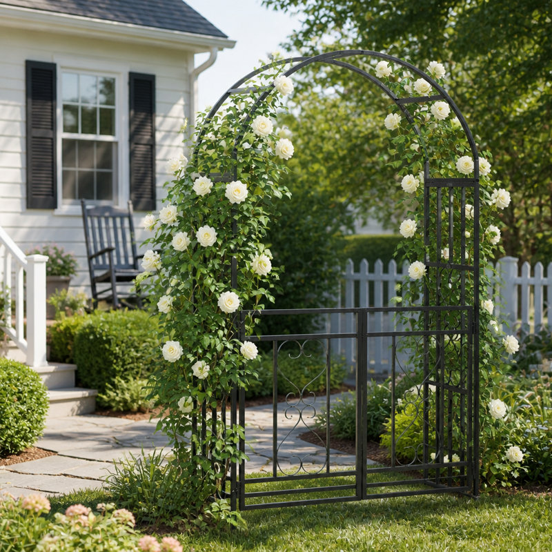 81 in. H x 45 in. W Steel Arched Trellis