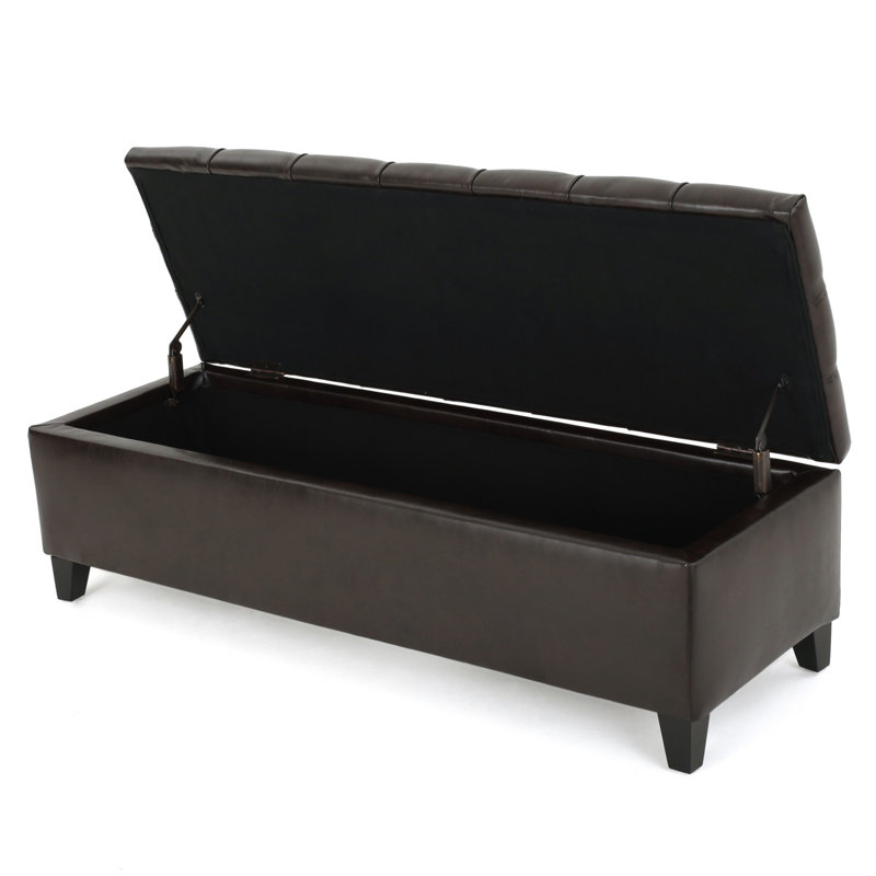Laiyba Upholstered Ottoman,Storage Ottoman,Bedroom Bench, Brown