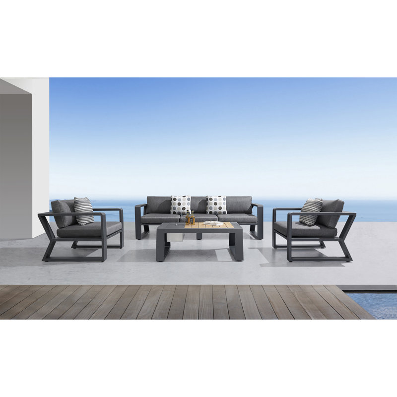 Exee Outdoor 4 - Piece Teak Conversation Set