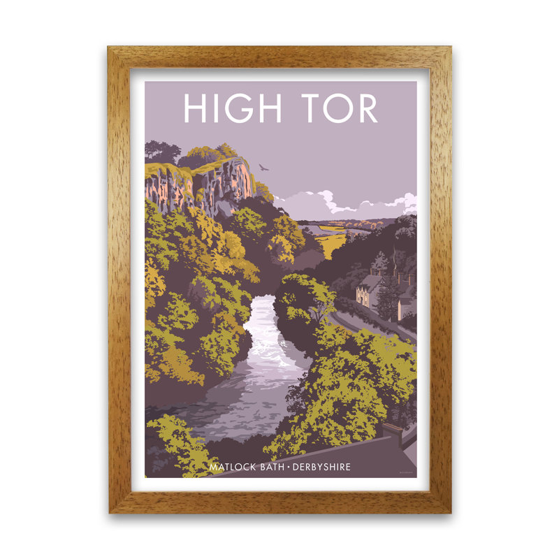 Derbyshire High Tor by Stephen Millership - Print, Oak, 29.7 cm H x 21 cm W x 5 cm D
