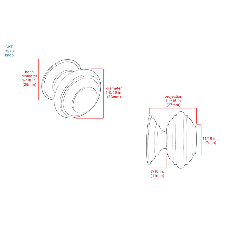 Origins 1 5/16 Round Knob
