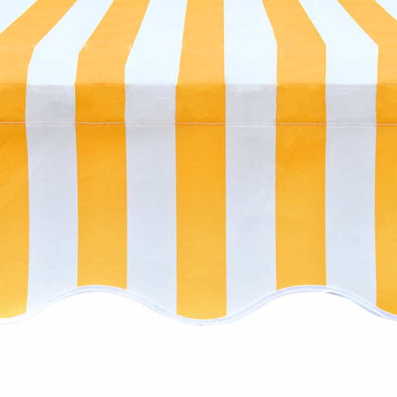 Awning Top Sunshade Canvas , Yellow/White, 400cm W x 350cm D