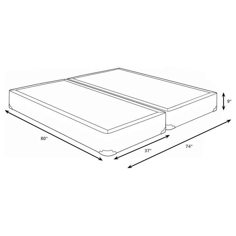 Sommier tapissier standard de 9 po Mercer, Profil standard (9 po), Très grand lit