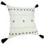 Ensemble de 2 coussins blancs / verts à motif géométrique en mélange de coton-122942380