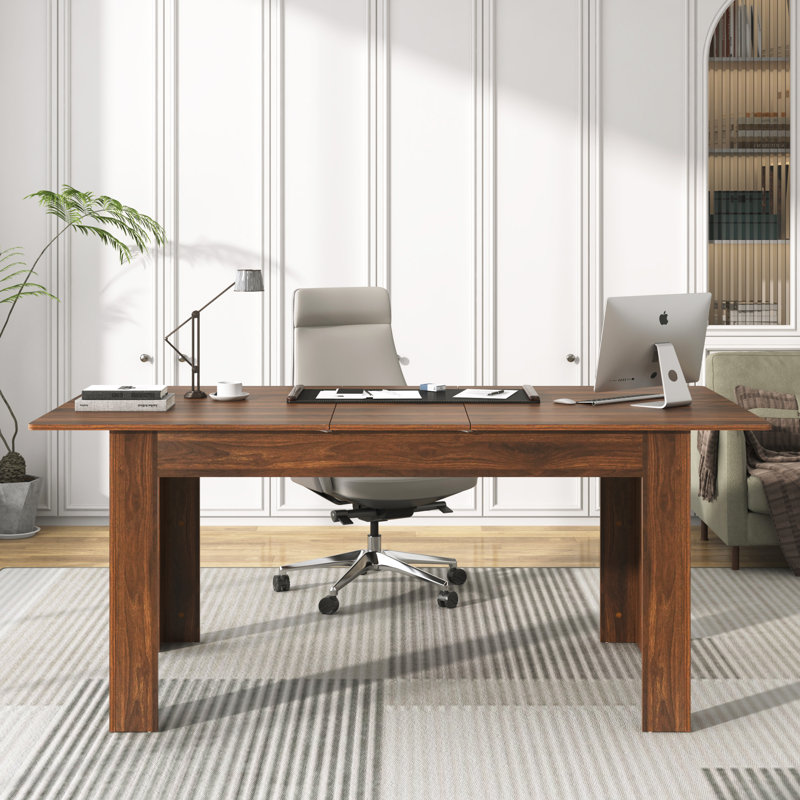 Table de salle à manger extensible Rhu, Walnut, H 30,4 po x l 86,6 po x P 35,4 po