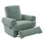 Mint Green Chenille Manual Recliner Swivel Rocker Chair with Rolled Arms