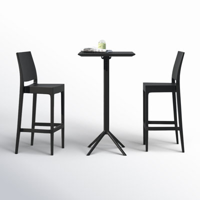 Ensemble de sièges de bar 24 po avec tabourets carrés Farrah