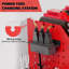 Support mural pour organisateur d'outils électriques avec station de charge, support de rangement pour outils électriques à grande largeur, grand organisateur de batterie pour outils avec tournevis / marteau pour rangement de garage robuste [rouge]-1436779747