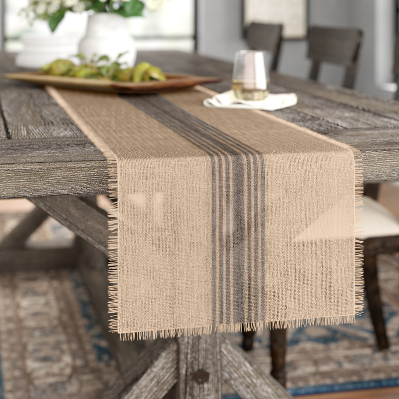 Remy Jute Table Runner, Mineral, 108" L x 14" W