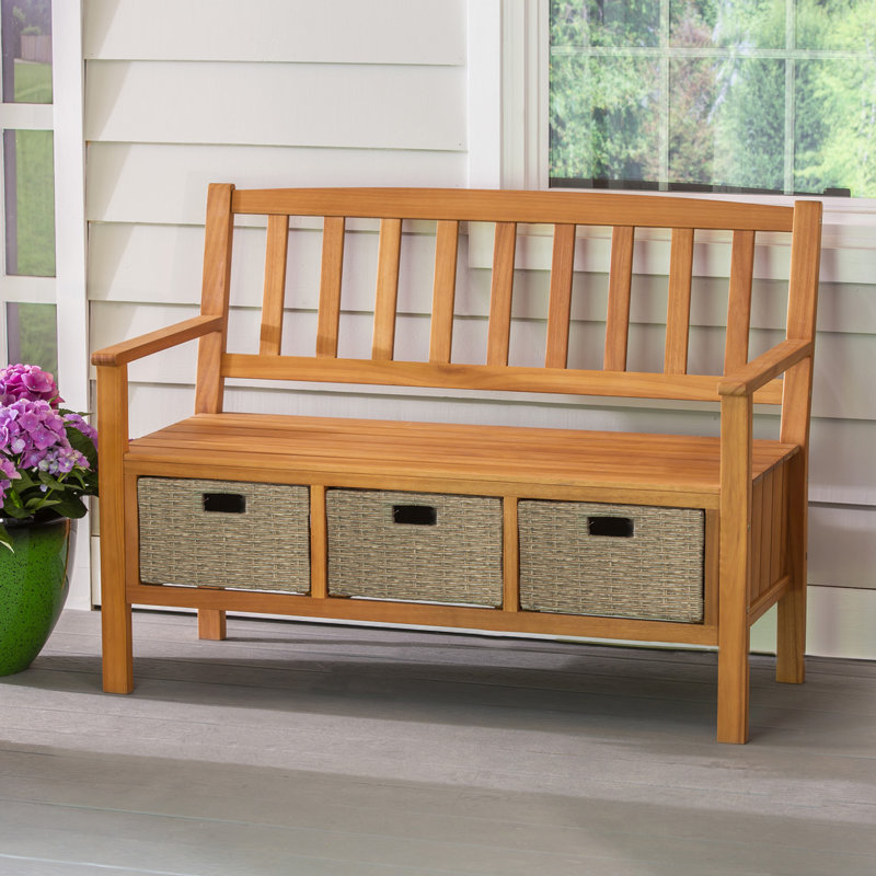 Solid Wood Eucalyptus Outdoor Bench