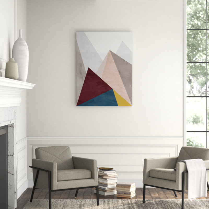 We Are Triangles II Print by Bobby Berk, 40" H x 30" W x 1.5" D, Image Brush Gel
