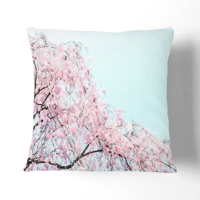 Cherry Blossom Tree Cushion with Filling