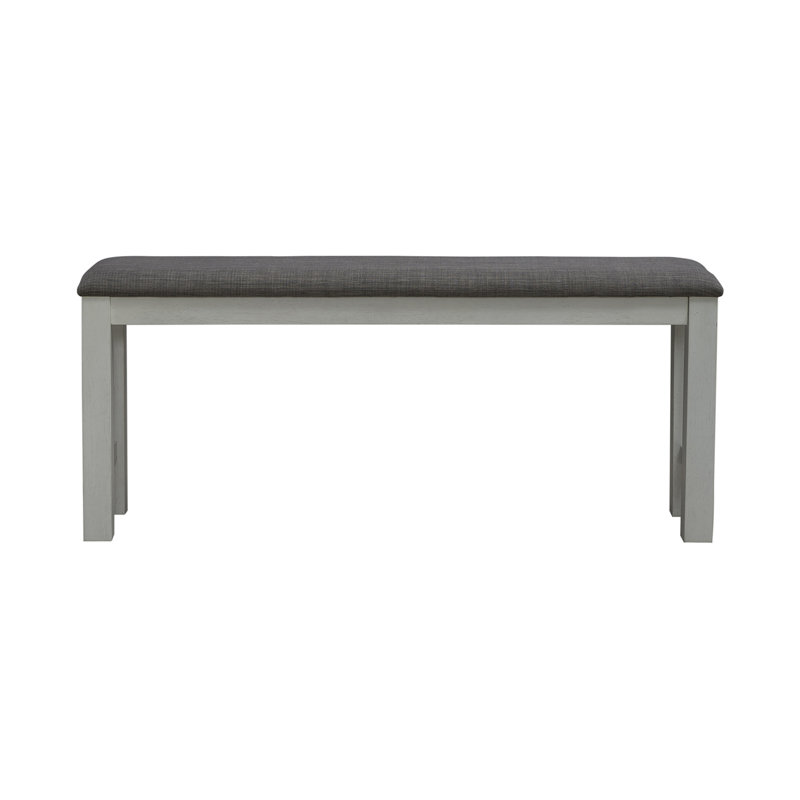 Banc de salle à manger rembourré à hauteur de comptoir Luz, H 26 po x l 60 po x P 16 po, Blanc