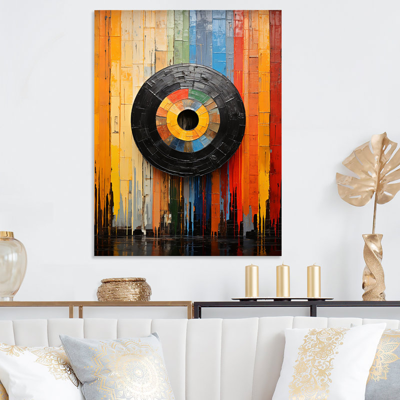 Acoustique Serenity Vinyle Disque I - Vinyle disques Art mural en métal, H 32 po x l 24 po x P 1 po