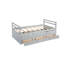 Lit simple gris avec matériaux stables, tête de lit, lit gigogne, rangement et tiroirs-1600097625