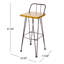 Tabouret industriel en bois et en métal