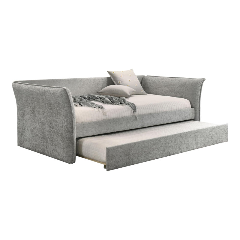 Lit de jour avec couchette, gris, Gris