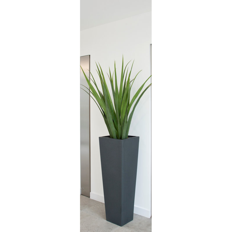 Vrtanes Geo Fiberglass Cachepot, 100cm H x 33cm W x 33cm D, Faux Lead