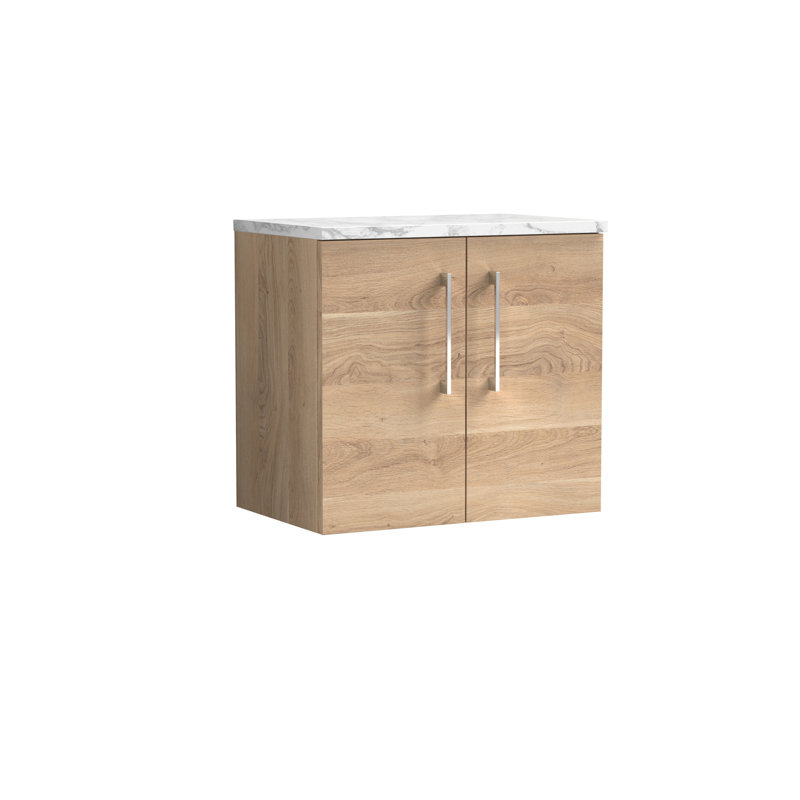 Arno 23.82cm Single Bathroom Vanity Base Only, Bleached Oak