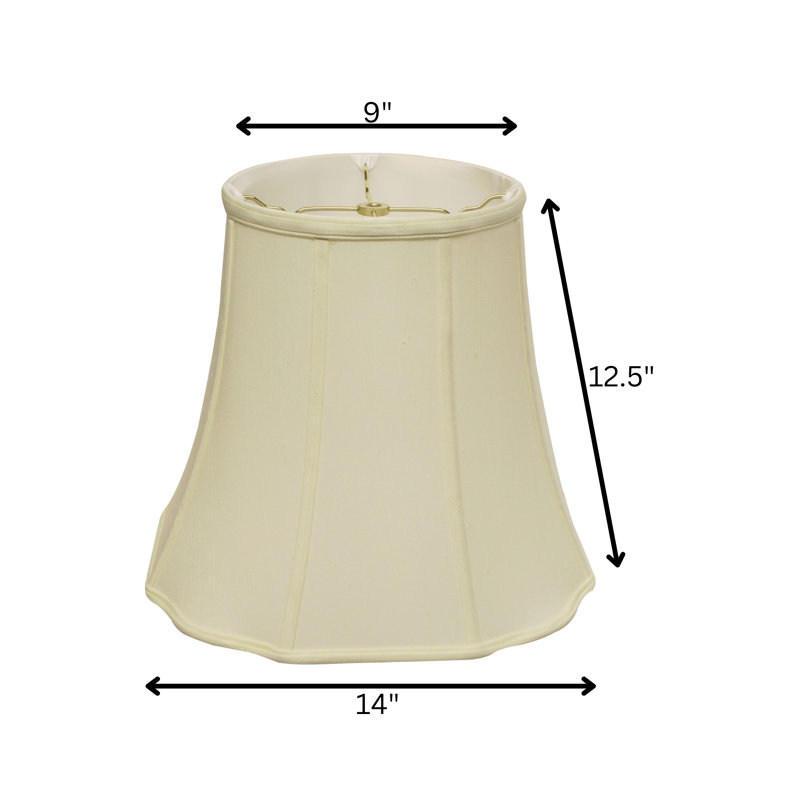 Abat-jour cloche en soie / shantung 12,5 "H (araignée), Oeuf